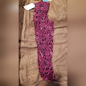 EUC Lululemon Base Pace High-rise Crop 23" Cheetah Camo Magenta Purple